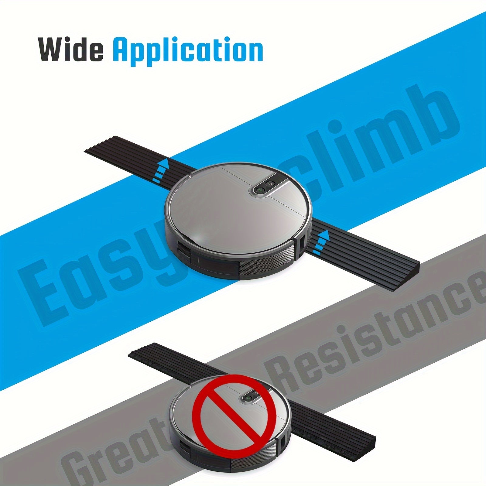 Self-Adhesive Rubber Door Threshold Ramp 2/5 Inch Rise Non-Skid for Wheelchair