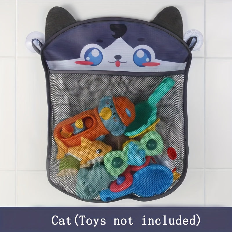 Baby Bath Toy Storage Bag with Suction Cups Kid's Bathroom Organizer