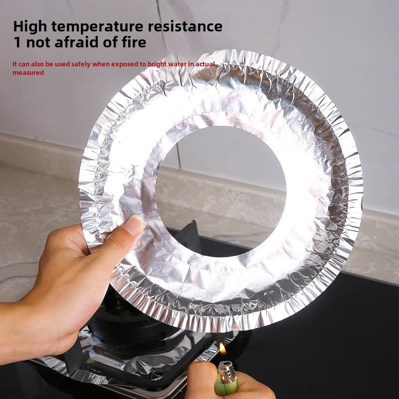 Oil-Proof Gas Stove Mat Protective Pad Round Square Kitchen Tin Paper