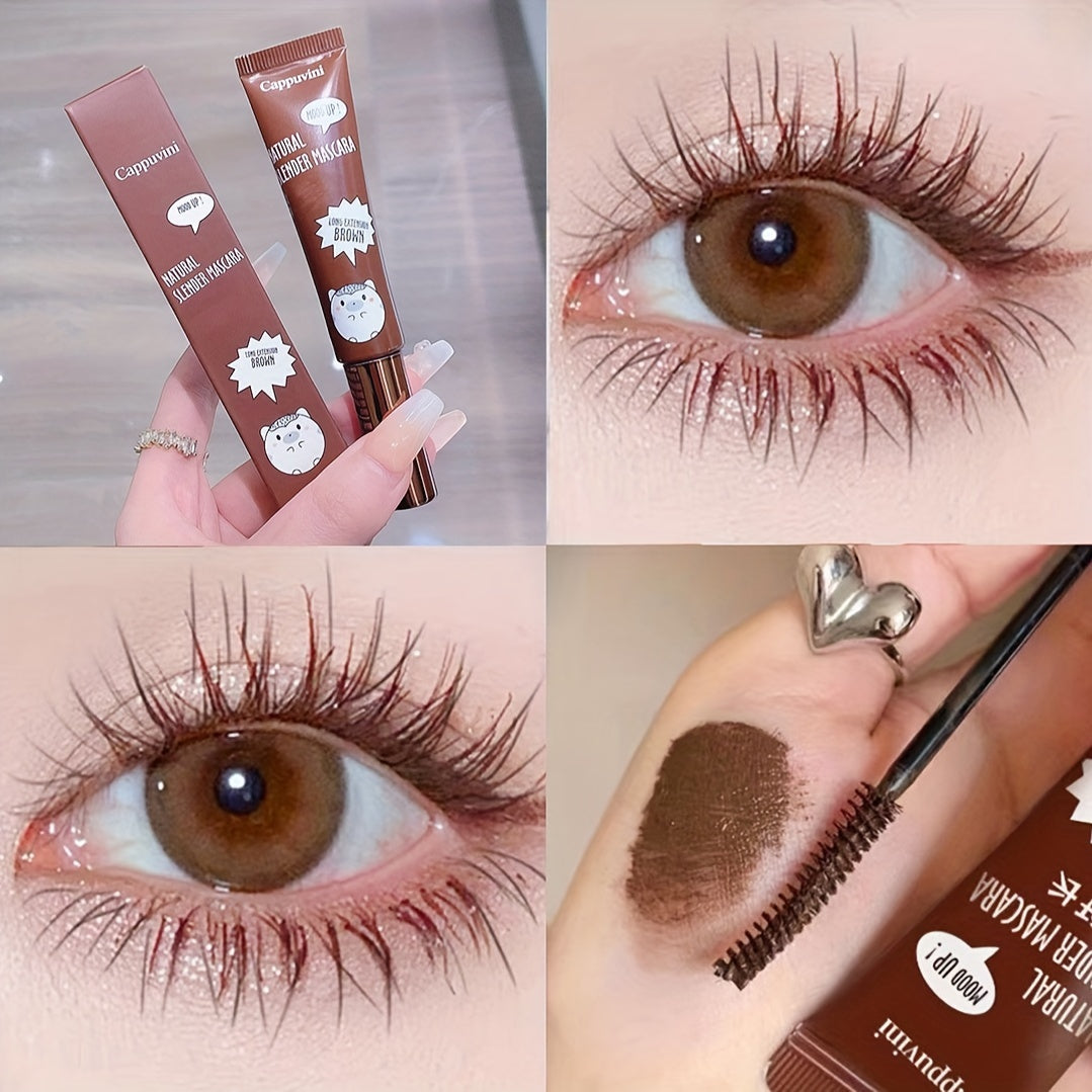 Женская водостойкая тушь для ресниц черный и коричневый с маленькой мягкой щеткой