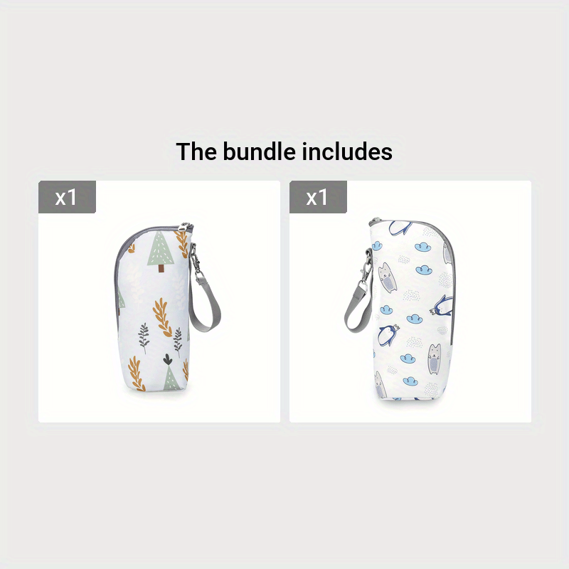 Baby Bottle Bag Insulated Travel Carrier Aluminum Foil 360 Heat Preservation