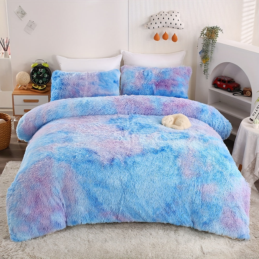 Люкс плюш узун жонли ювошли қопламалар тўплами, зиппер ёпишли, нафас олувчи полиэстер, бир рангли, барча мавсумлар учун