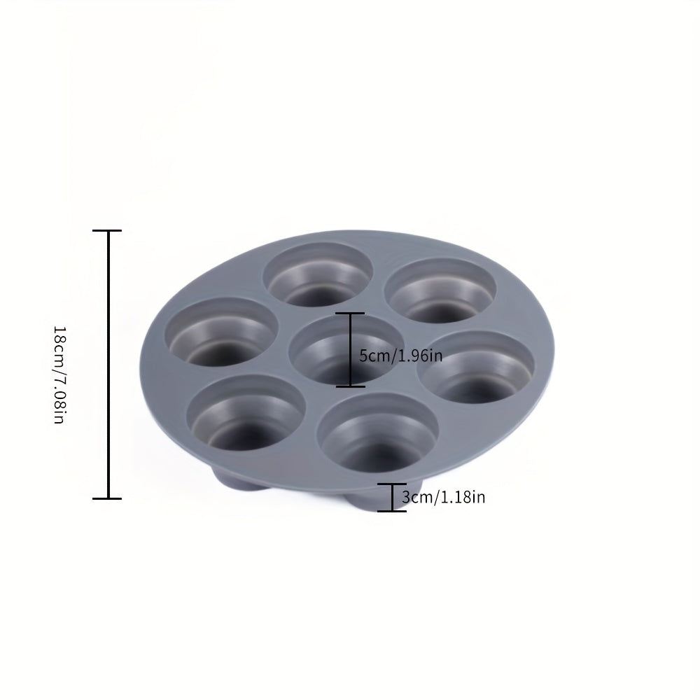 Air Fryer Cake Pan with 7 Cavity Silicone Muffin Mold, 17.98cm Baking Accessory