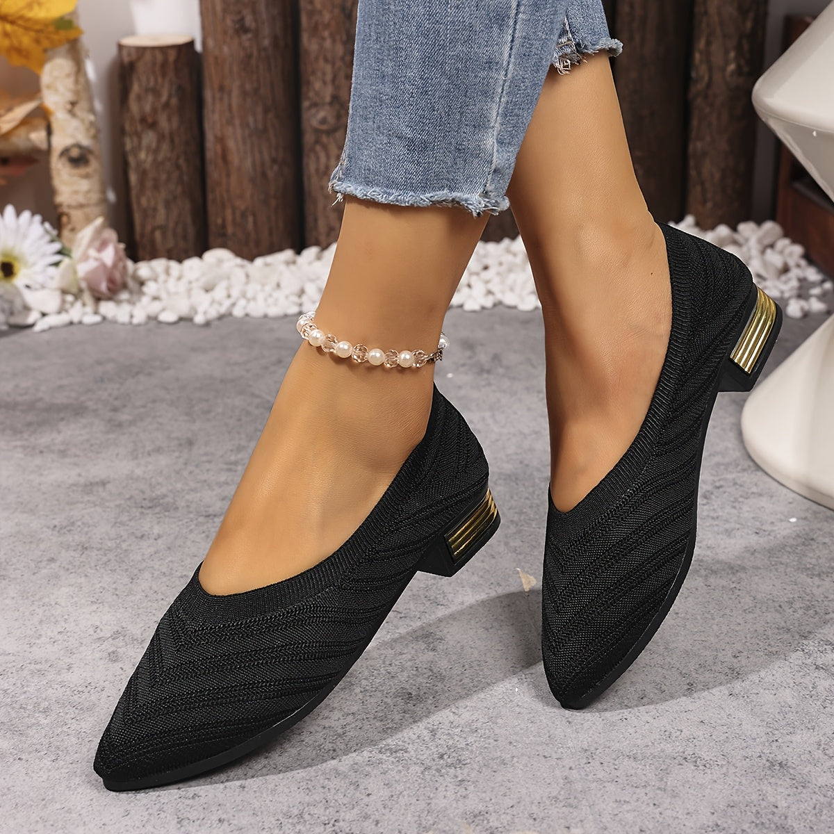 Women’s Embroidered Loafers Lightweight Breathable Fabric Shoes