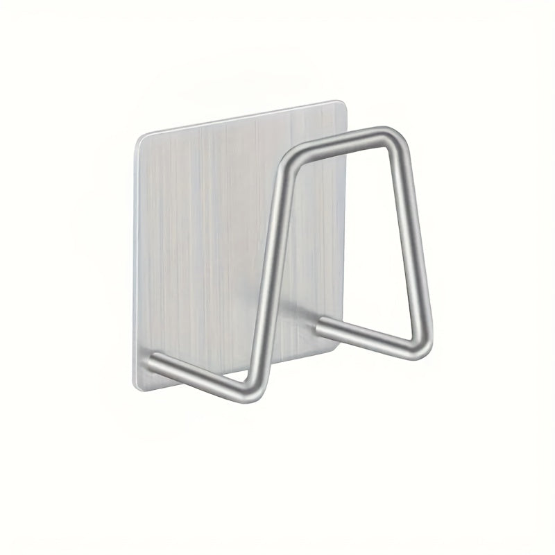 Juego de estantes para ollas de acero inoxidable de montaje en pared con escurridor para fregadero, soporte para esponjas y ganchos para almacenamiento en cocina y baño