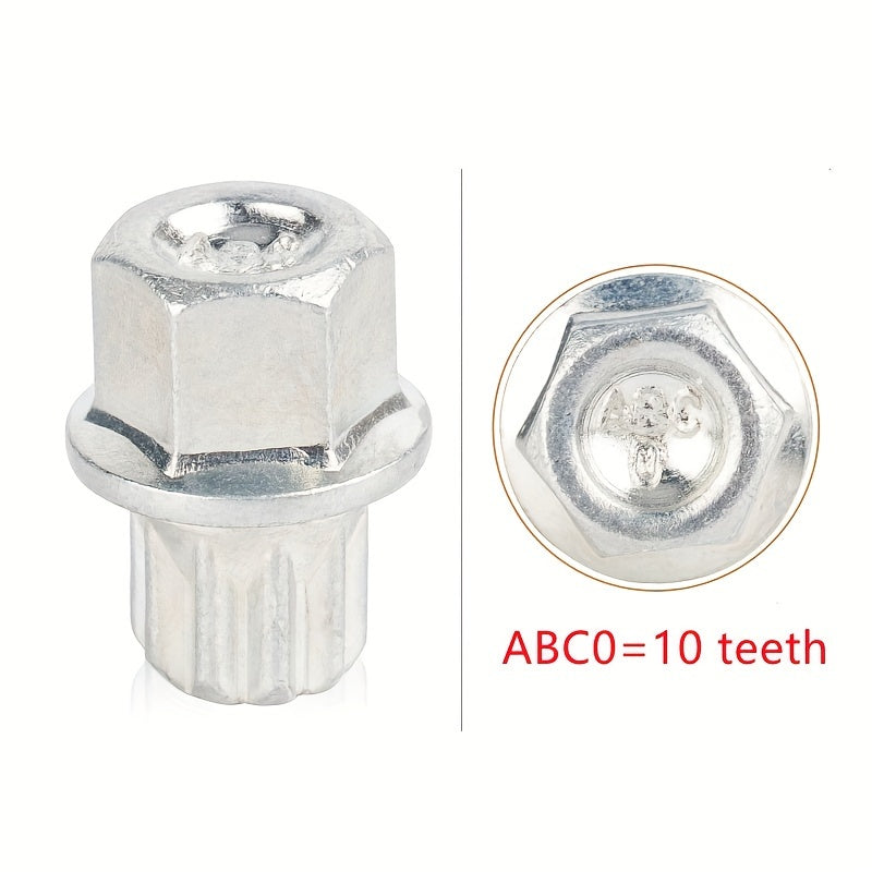 Universal temir rozetkali kalitlar to'plami, shinalarni o'g'irlashdan himoya qilish uchun sozlanadigan xex boshli