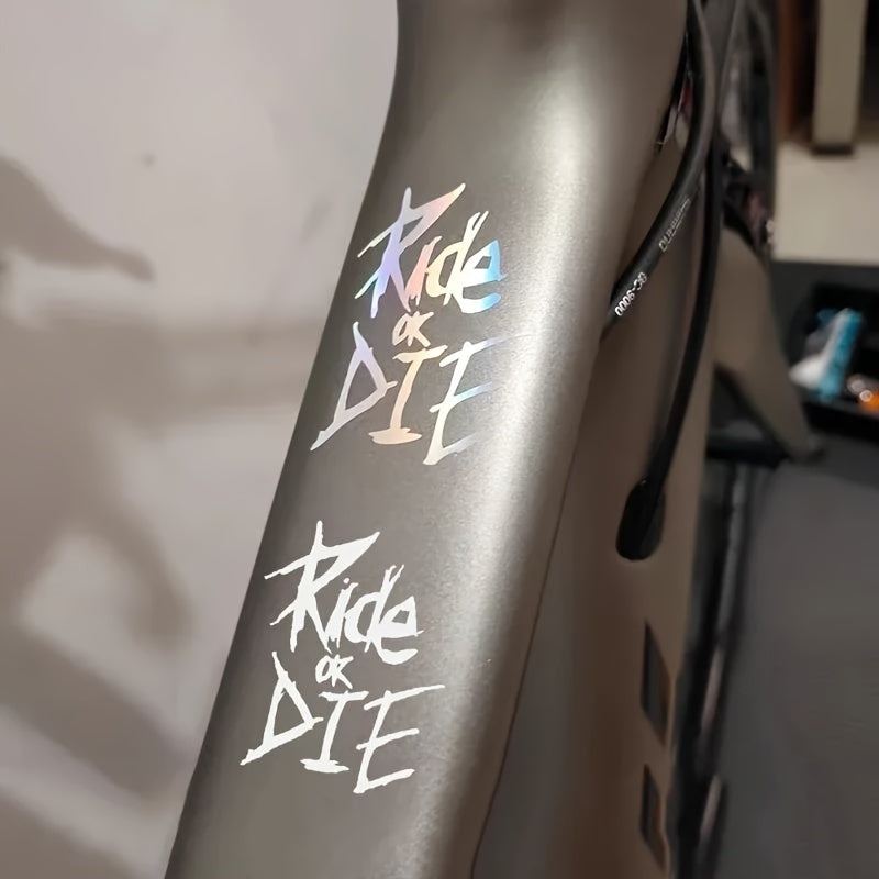 Bike Frame Sticker Durable PET Vibrant Gradient Top Tube Decal for MTB Road