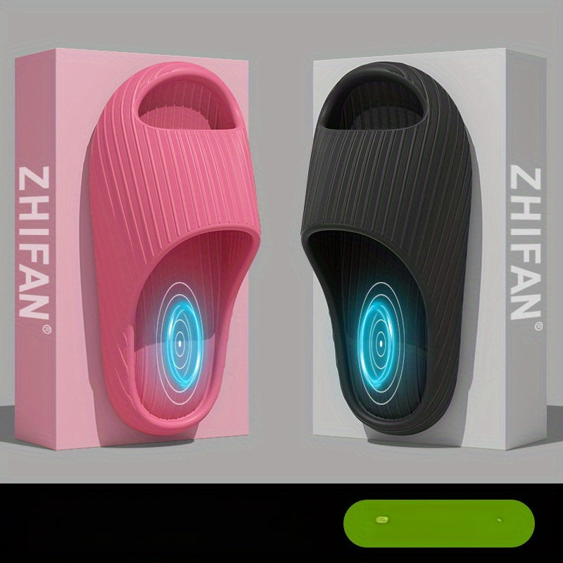 Unisex EVA Non-Slip Sandals Minimalist Stripe Indoor Beach Casual Footwear