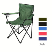 Portable Folding Camping Chair with Water Cup Holder and Carrying Bag