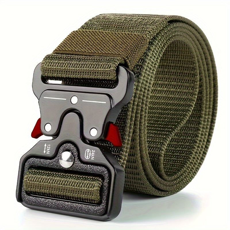 Unisex Tactical Belt with Automatic Buckle for Casual Outdoor Wear