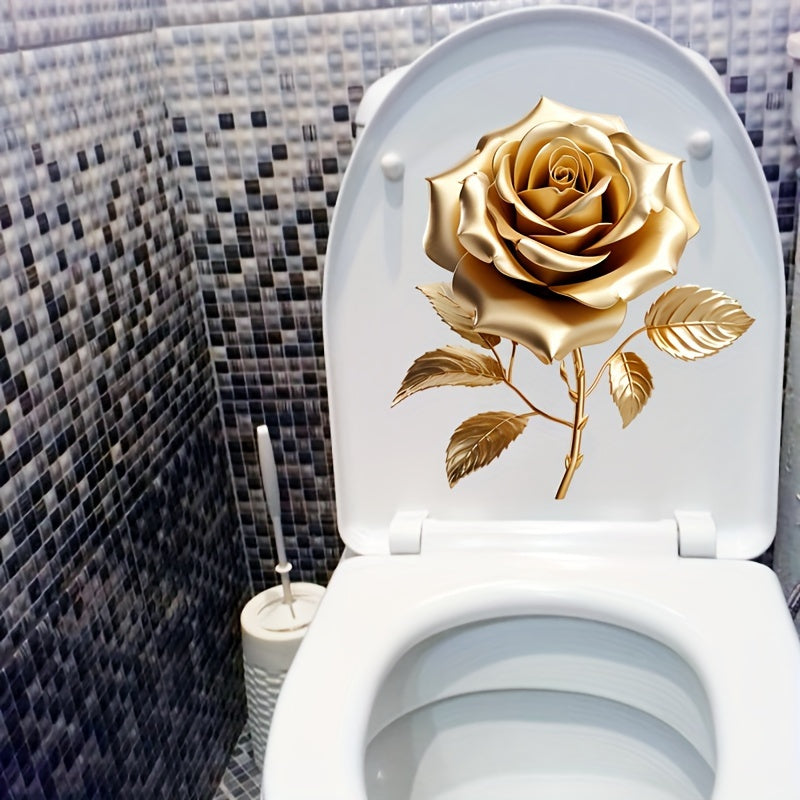 Waterproof Bathroom Wall Sticker Decal PVC Matte Finish Toilet Lid Decor