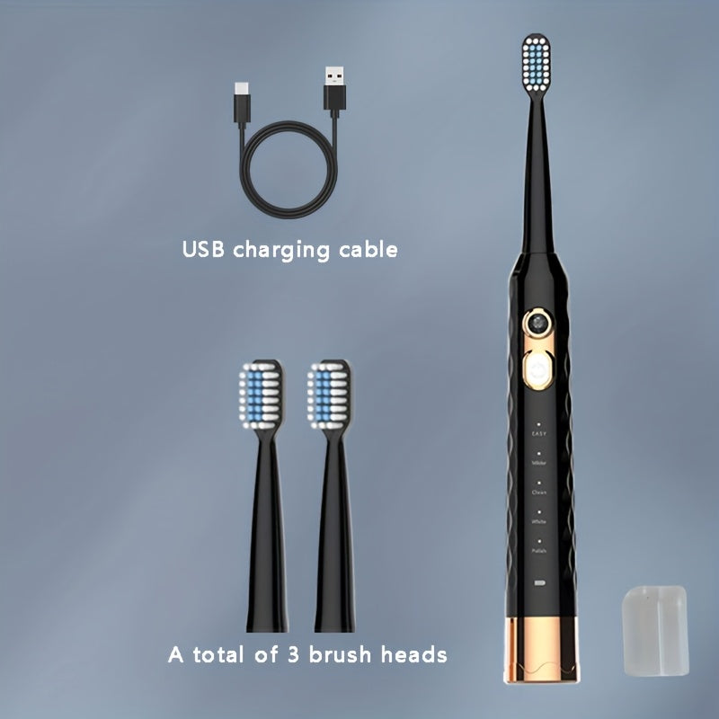 Conjuntos de cepillos de dientes eléctricos para parejas con 6 cabezales de cepillo, levitación magnética