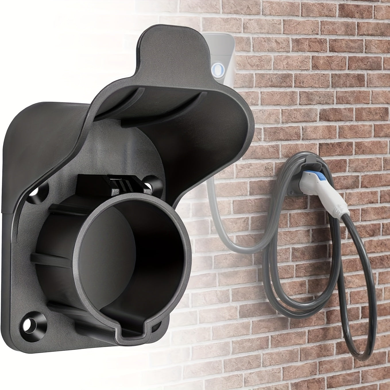 Soporte para cargador de vehículo eléctrico, organizador de pared para cables de carga de estándar europeo