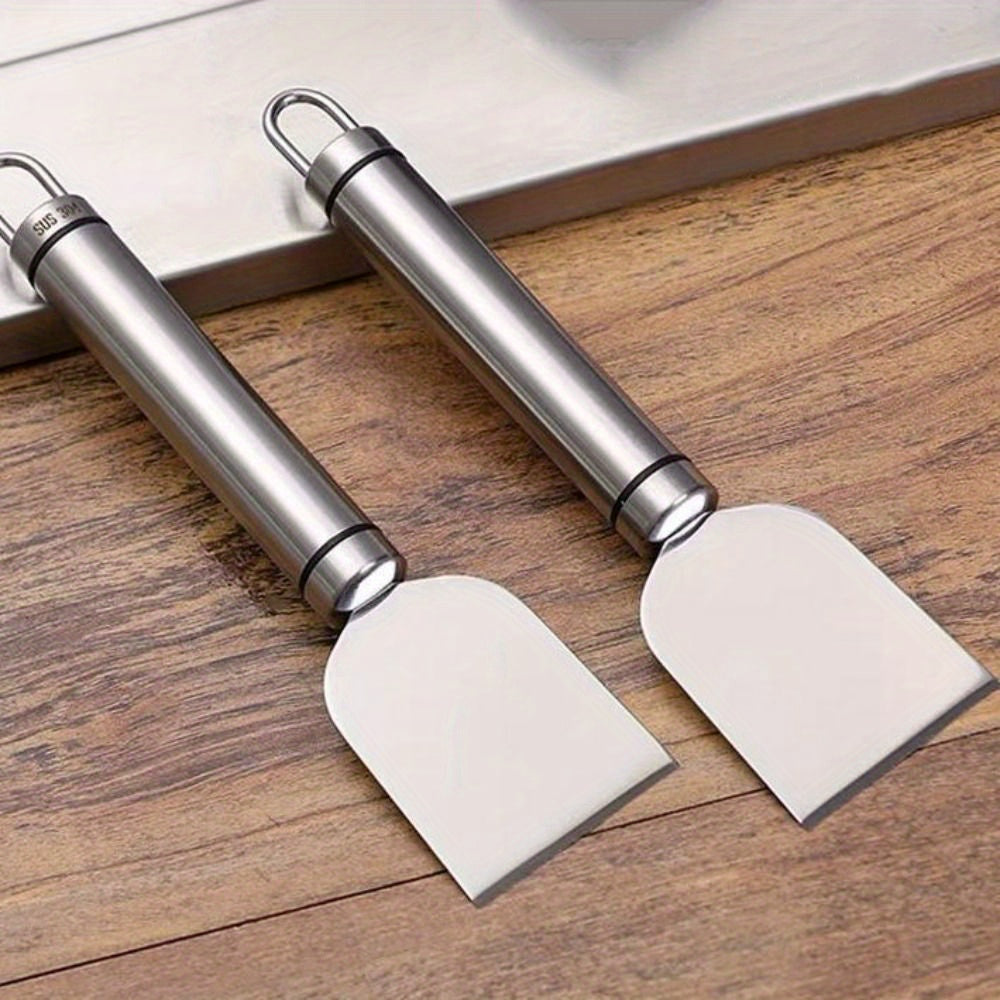 Silver Stainless Steel Kitchen Fume Shovel Set of 2 Rust-Resistant High Hardness