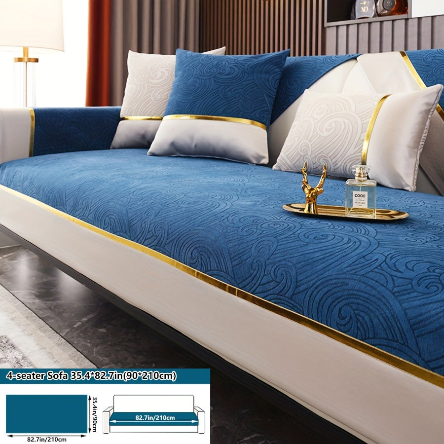 Chenille Cloud Pattern Sofa Cover Full Cover for Four Seasons