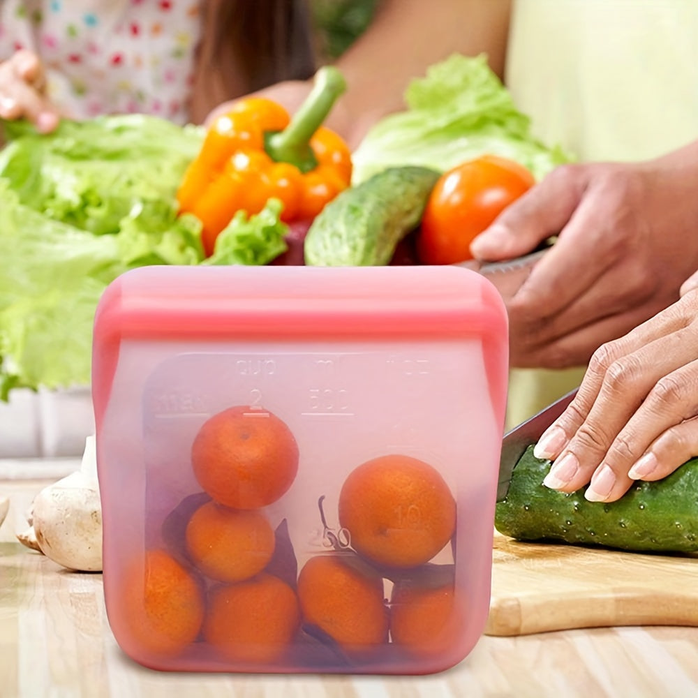 Mikroto‘lqinli pech uchun xavfsiz oziq-ovqat saqlash sumkasi, silikon, qayta ishlatiladigan, yopiq, oqib ketmaydigan, muzlatgichda saqlash uchun