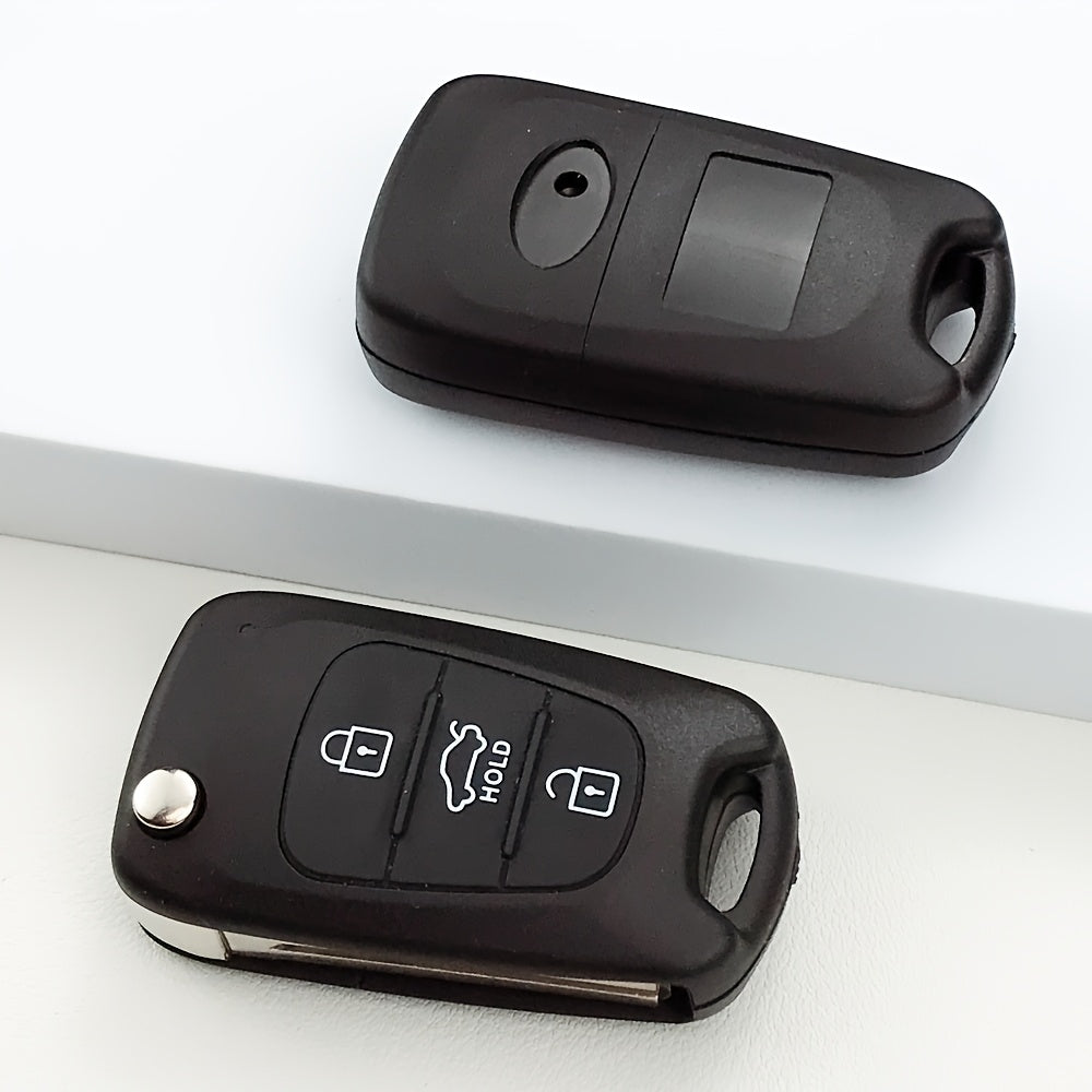 Car Remote Key Cover Flip Folding 3 Buttons Protective Shell for SUV Sedan