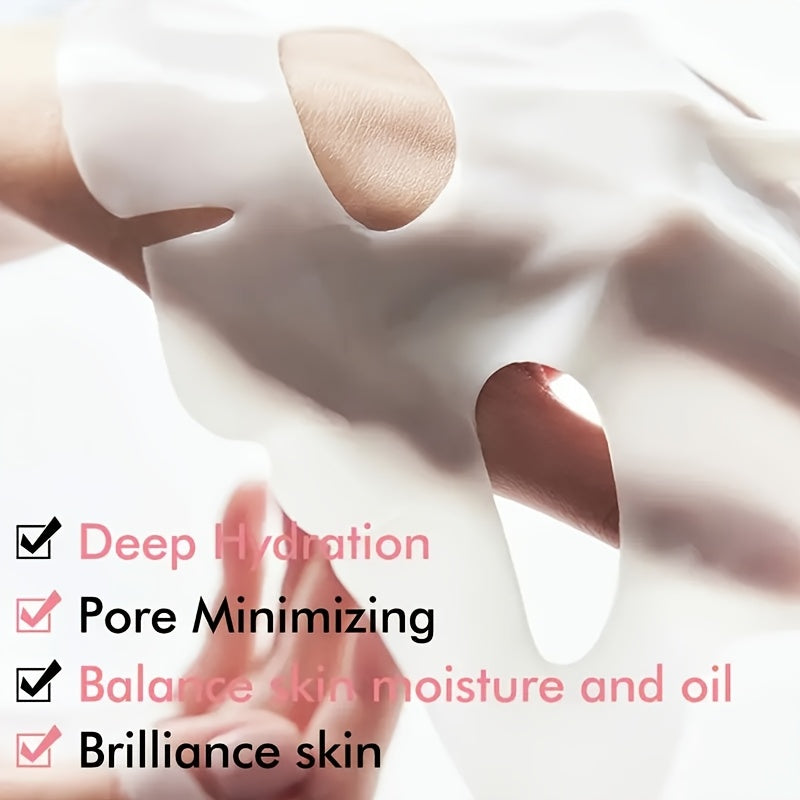 Hydrating Facial Masks with Collagen Hyaluronic Acid Niacinamide for Firming Unisex 10 Pack