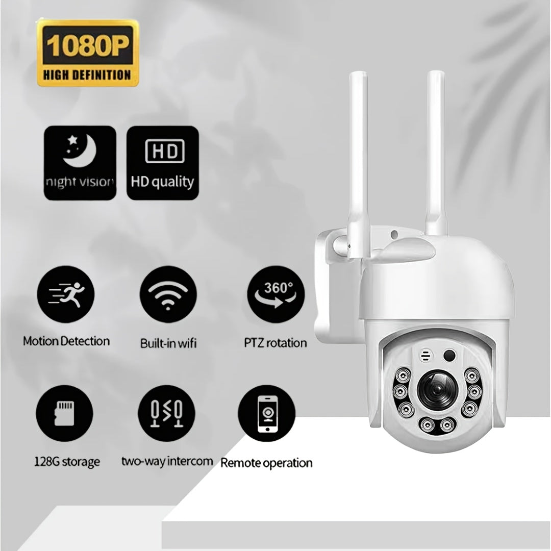 1080P HD PTZ Security Camera with Audio Auto-Tracking 360° Panoramic Night Vision