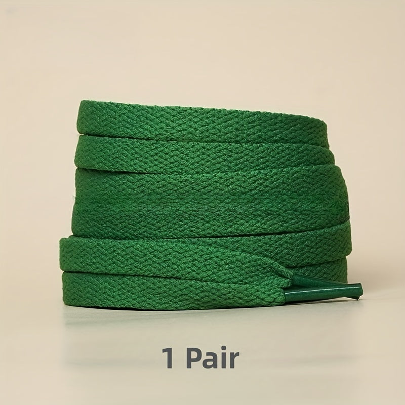 Unisex Canvas Flat Shoelaces Multi Color For Sneakers Sports Accessories