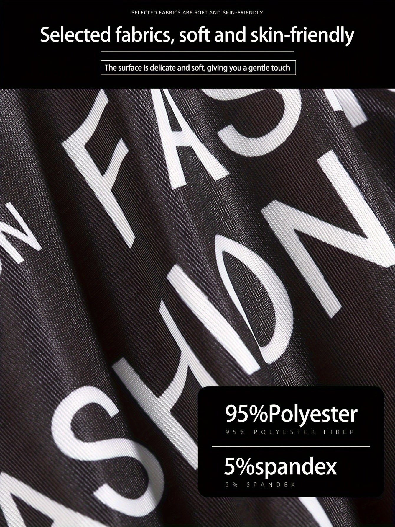 Men's Boxer Briefs 4 Pack Breathable Letter Print Polyester Spandex Knit Underwear