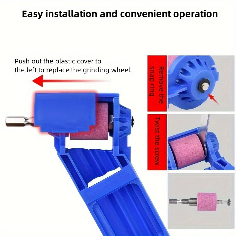 Diamond Drill Bit Sharpener, Twist Drill Polishing Tool with Fixed Angle