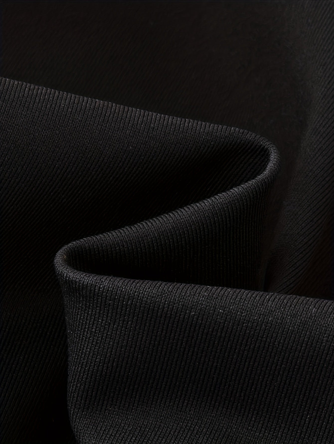 Boys' Black Zip-Up Hoodie and Joggers Set Casual Fall Winter Polyester