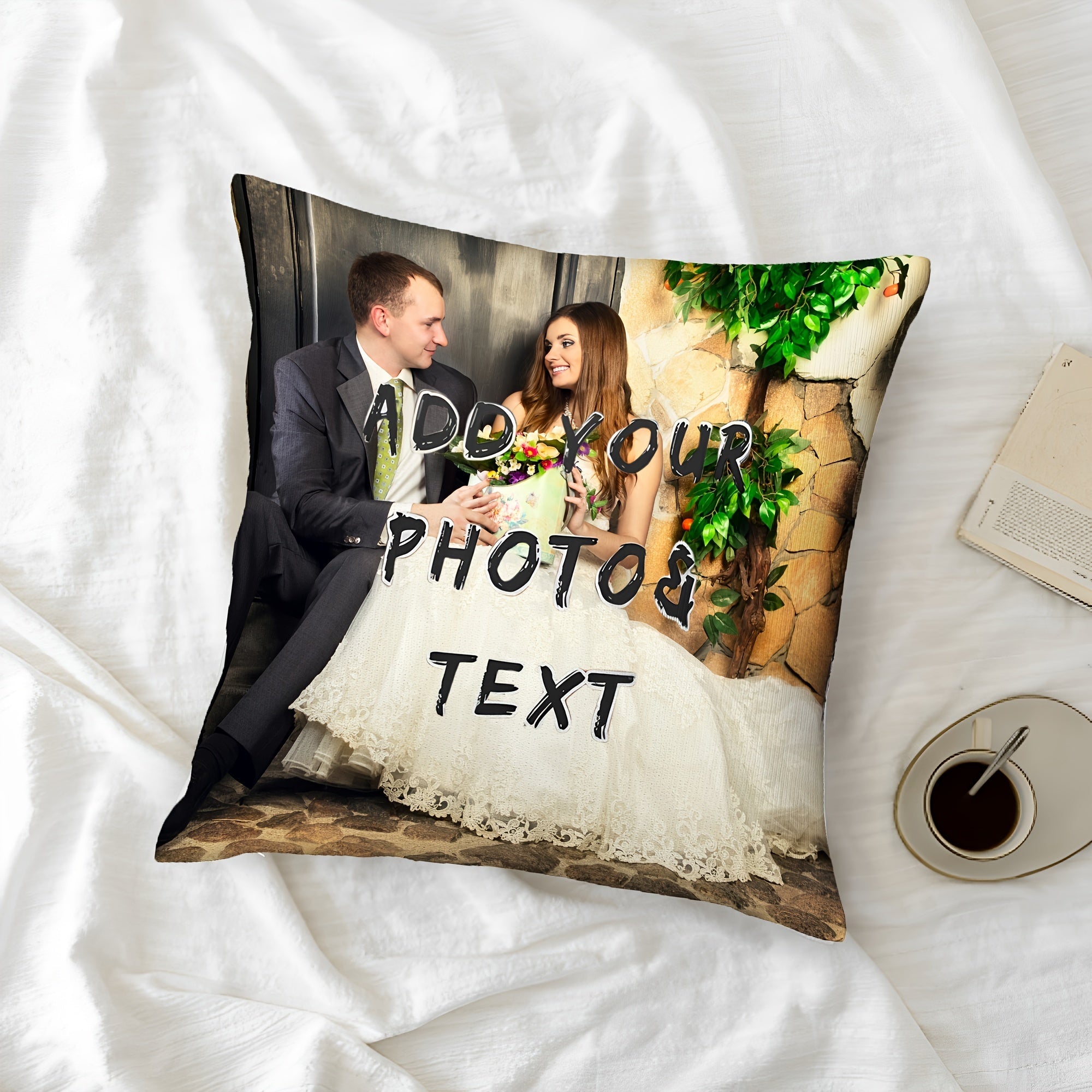 Soft Short Plush Pillowcase Custom Pet Dog Family Photo 45.72cm Sofa Decor Gift