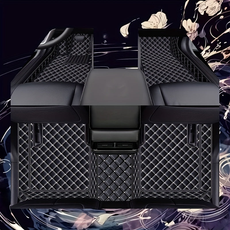 Car Floor Mats Faux Leather Waterproof Dustproof for Left-Hand Drive