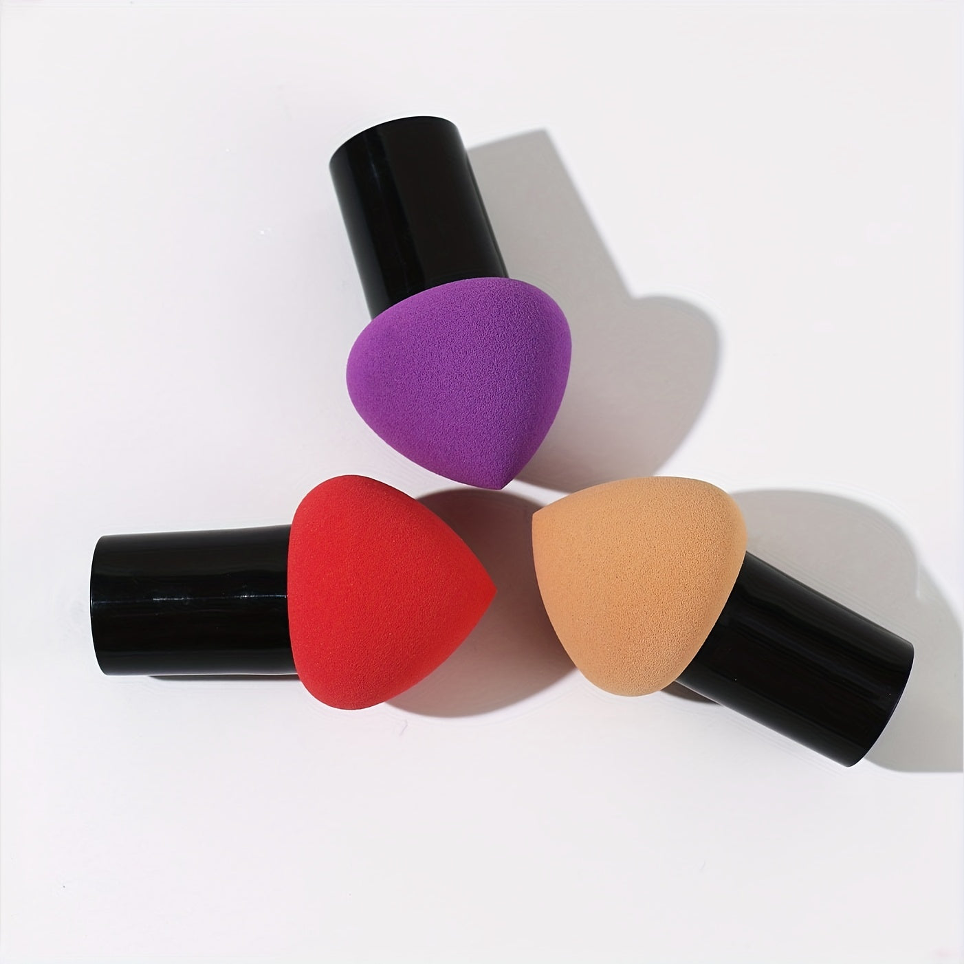 Uniseks latekssiz qo‘ziqorin makiyaj cho‘plami, go‘zallik pufli va tutqich bilan