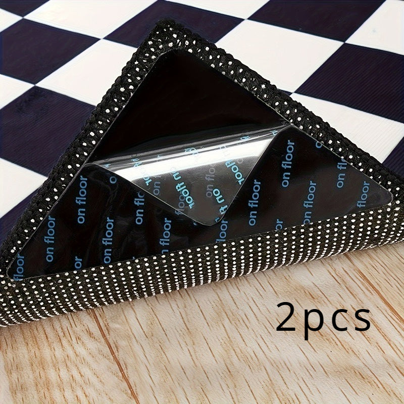 Non-Slip Reusable Rug Gripper Pads with Dual-Sided Adhesive for Hardwood and Tile Floors