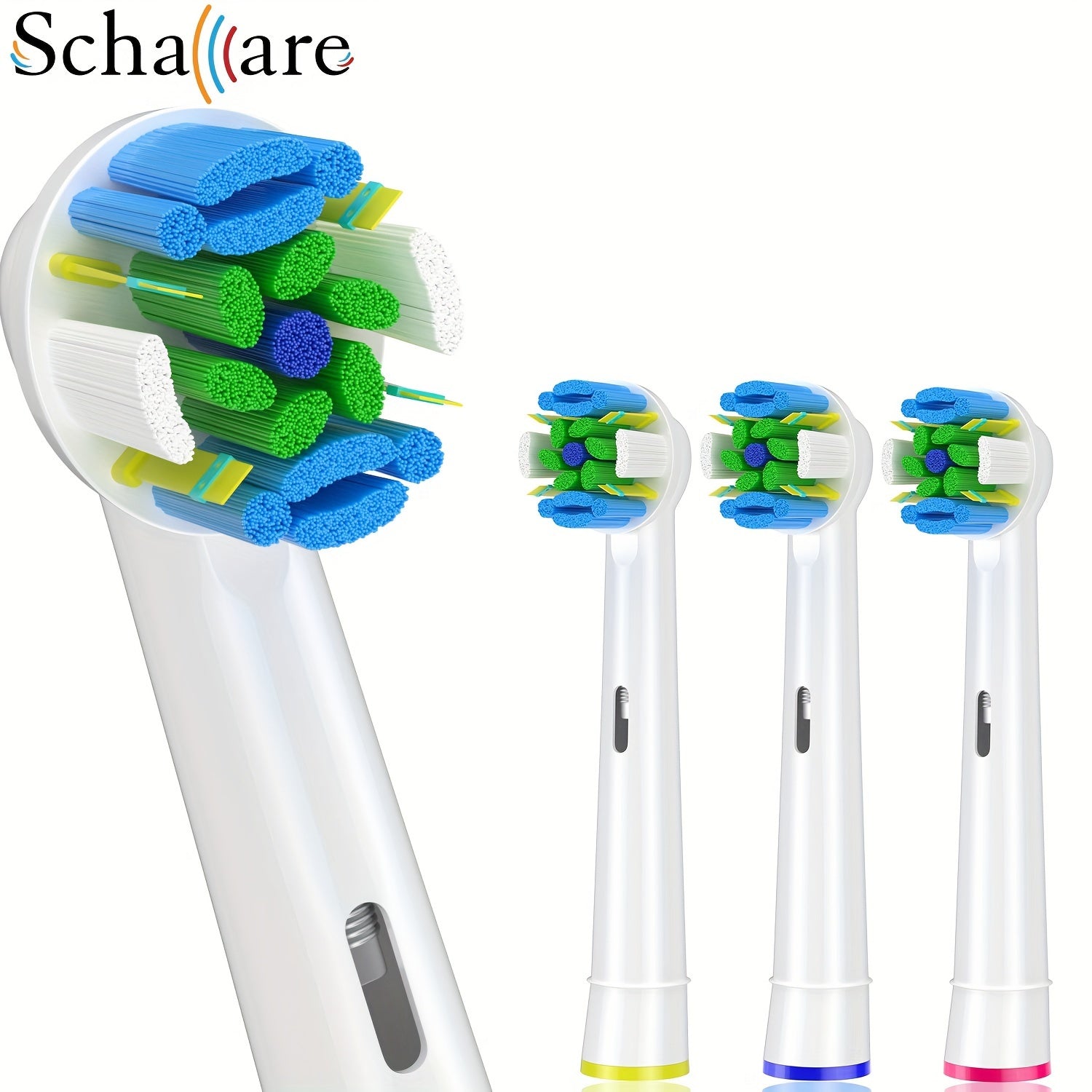 4 Pack Replacement Toothbrush Heads For Electric Toothbrushes Soft Bristles