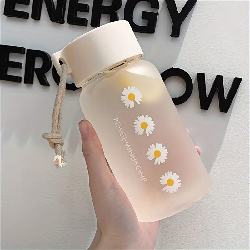 Cute Daisy Flower Water Bottle Plastic Cup for Travel and Gifts