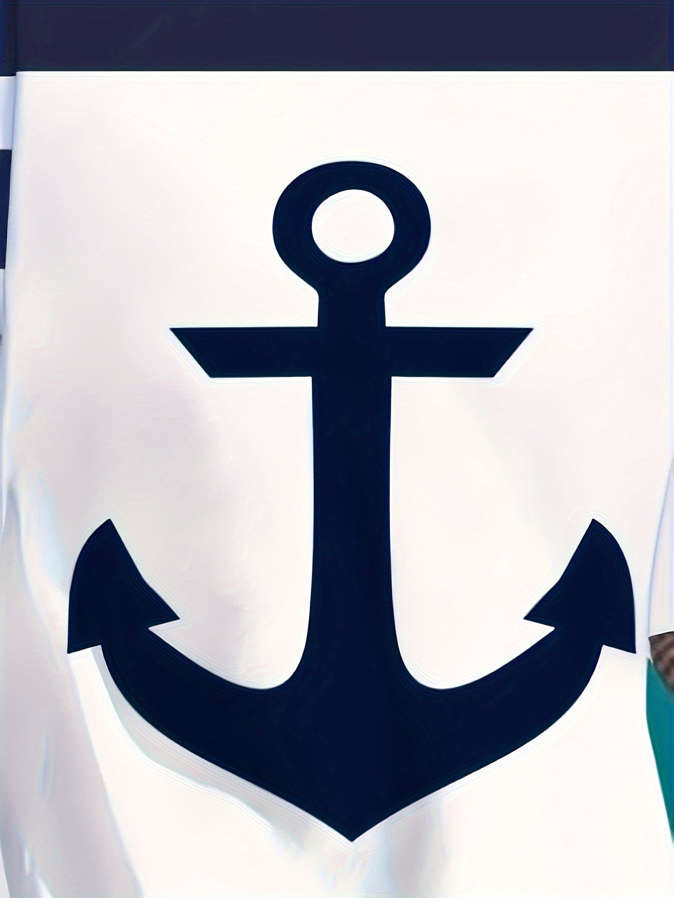 Plus Size Men's Anchor Pattern Print T-shirt and Shorts Set for Summer Outdoor Sports