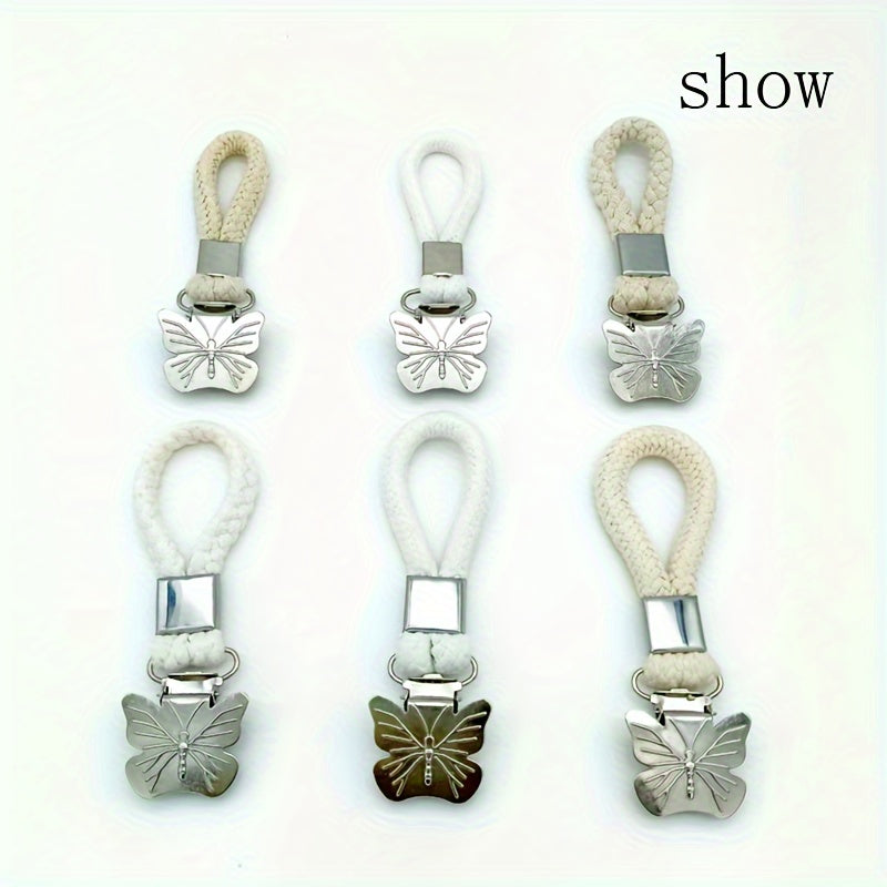 2 ta Kelebek naqshli hammom sochiq kliplari to'plami, ko'p maqsadli to'qilgan metall halqa kliplari, oshxona yoki hammom uchun yoqimli va amaliy saqlash kliplari, uy va oshxona uchun zaruriy ta'minotlar