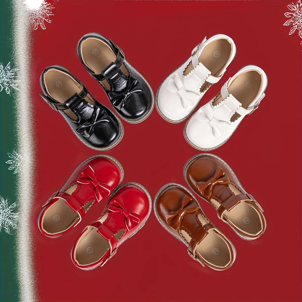 Девочки Туфли Мэри Джейн с бантом, верх из PU, подошва из TPR, для всех сезонов