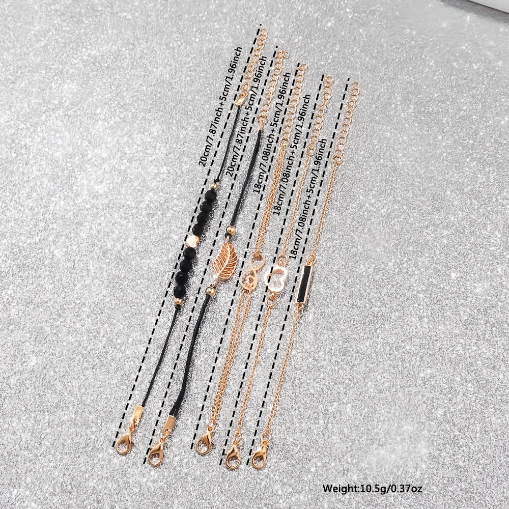 6 ta ayollar moda soatlari va bilakuzuklar to'plami, kvarts, rhinestone, sun'iy charm, gulli qobiq bilan