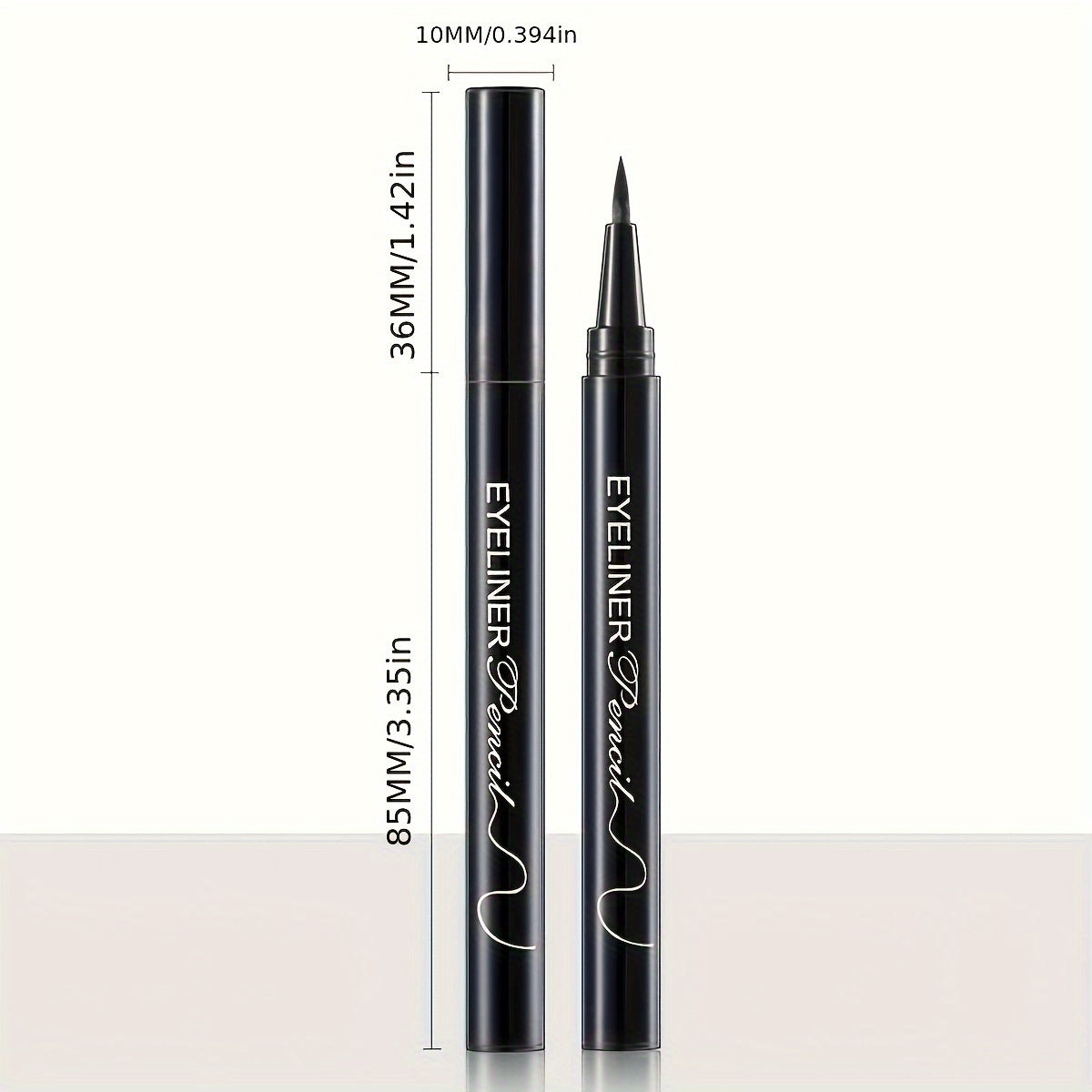 Set of 3 Black Liquid Eyeliner Pens Waterproof Smudge-Proof Ultra-Fine Tip for Beginners
