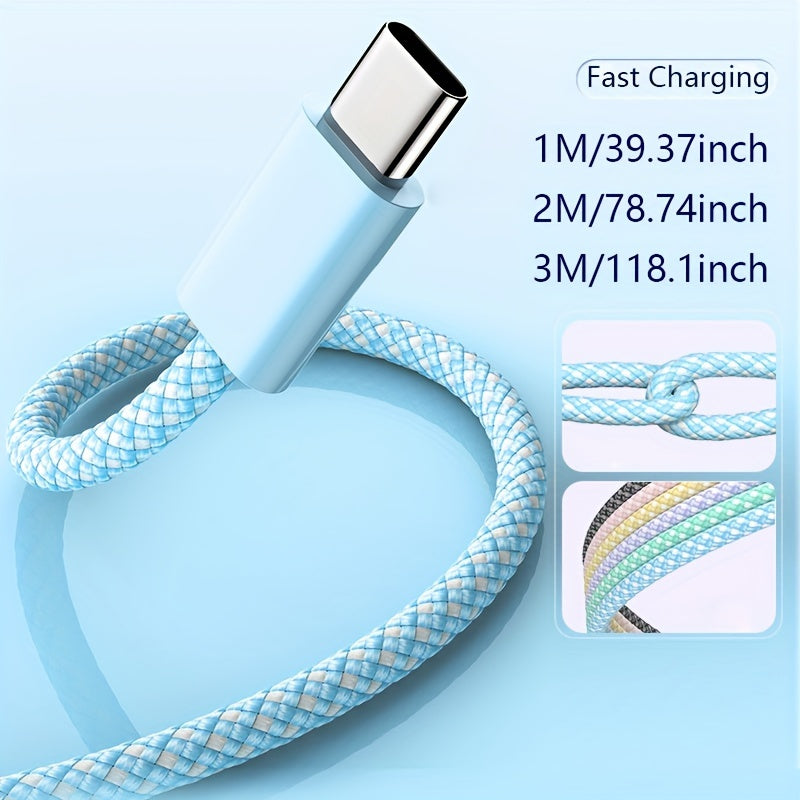 Tez zaryadlash va ma'lumot uzatish uchun yuqori tezlikdagi USB Type C kabel, iPhone, Samsung, Xiaomi va OnePlus kabi turli qurilmalar bilan mos keladi. Sayohat va ofisda foydalanish uchun mukammal.