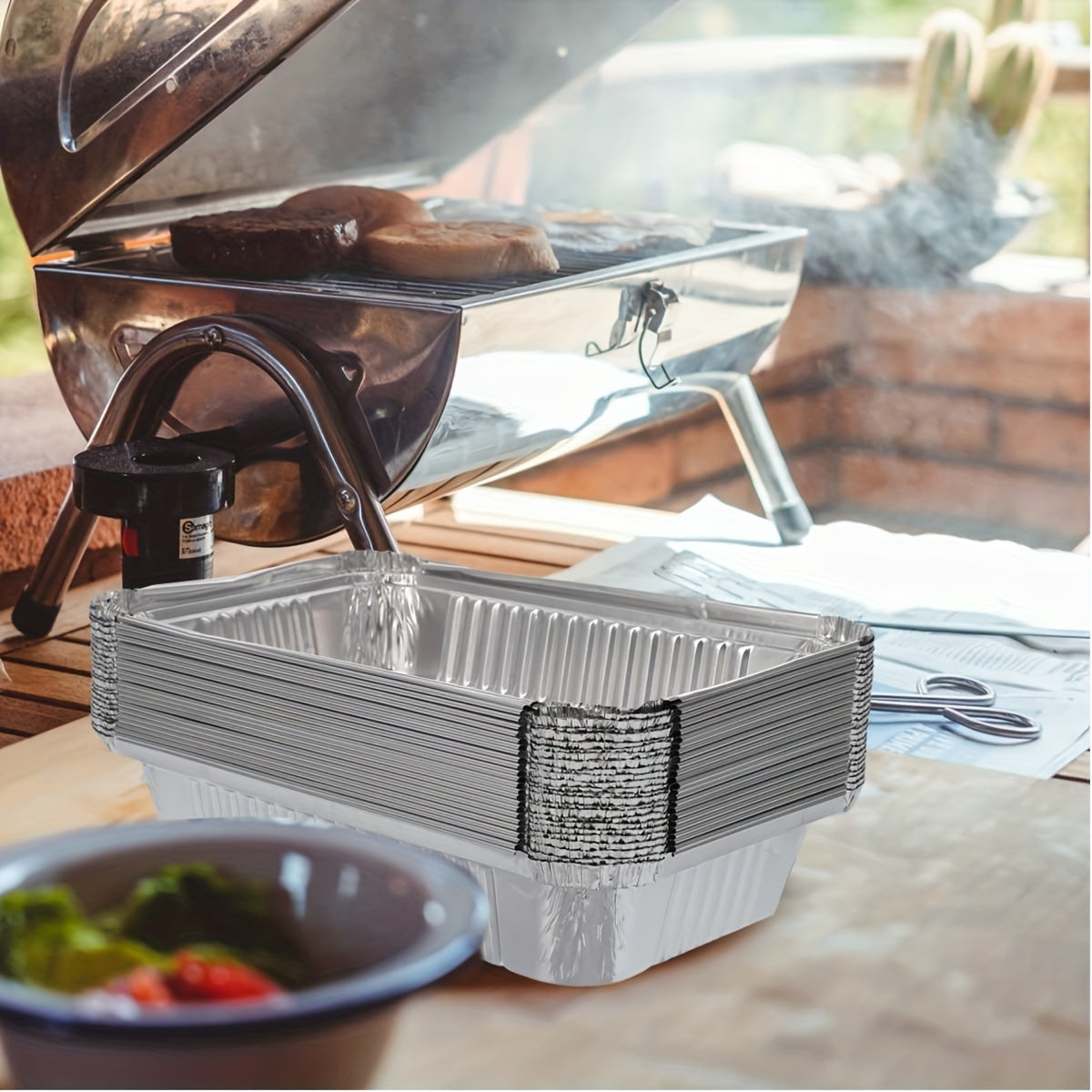 20 Disposable Aluminum Drip Pans for Gas and Charcoal Grills Outdoor BBQ