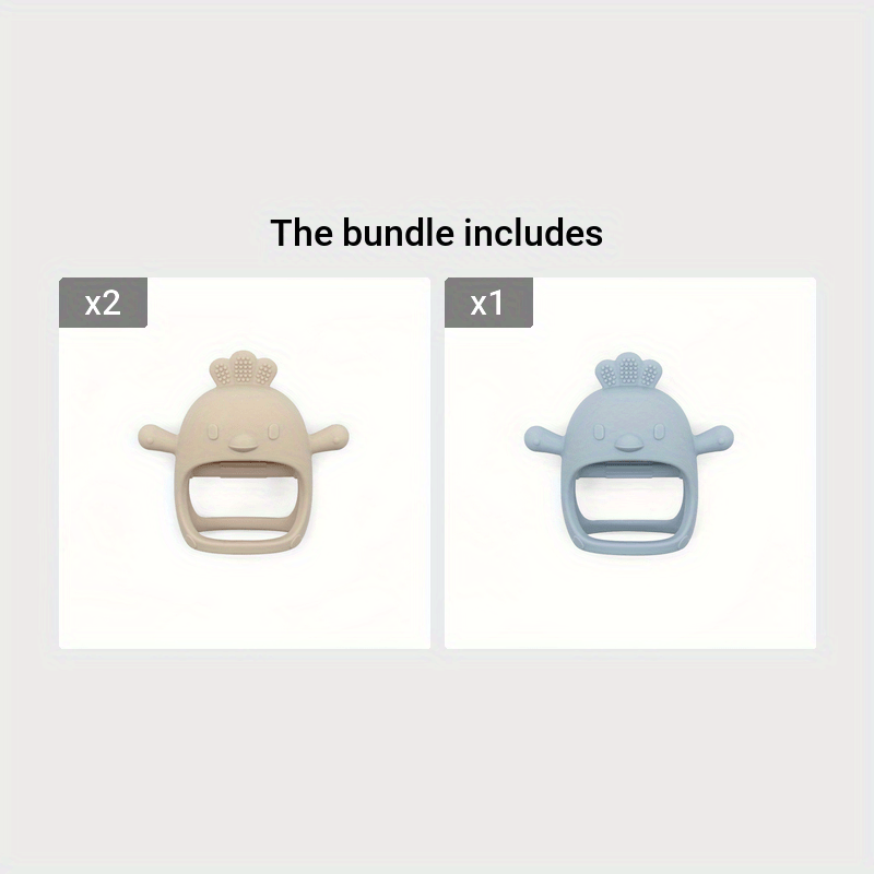 3 oydan oshgan bolalar uchun silikon tishlash o'yinchoqlari, chaynash va so'rish uchun ideal, BPA-free tushirishga qarshi qo'lqoplar, tish og'rig'ini tinchlantirish uchun.