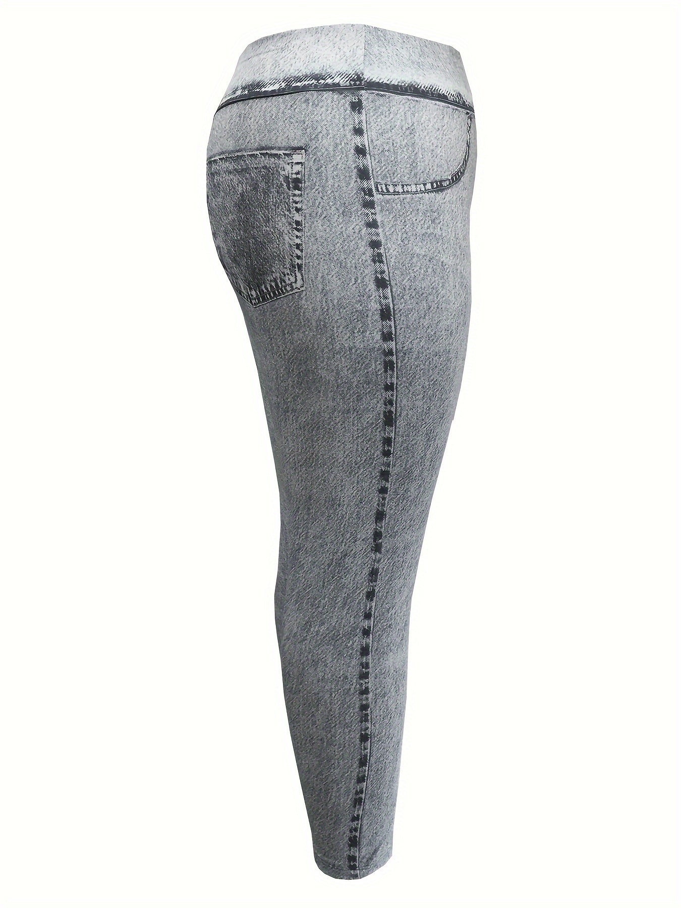 Large Size Solid Color Polyester Skinny Sports Tights for Women