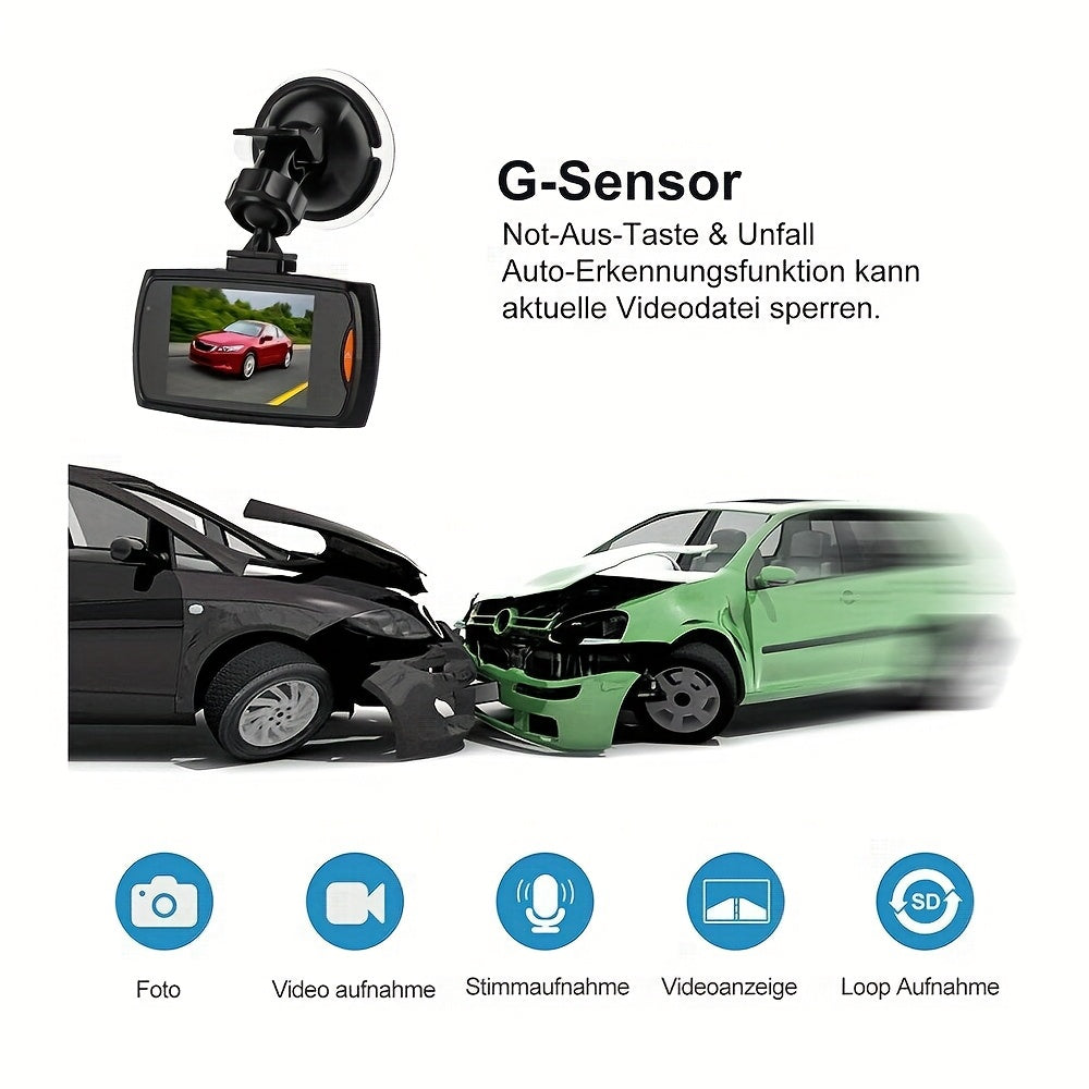 Car Dashcam 1080P Loop Recording Collision Detection High-Definition