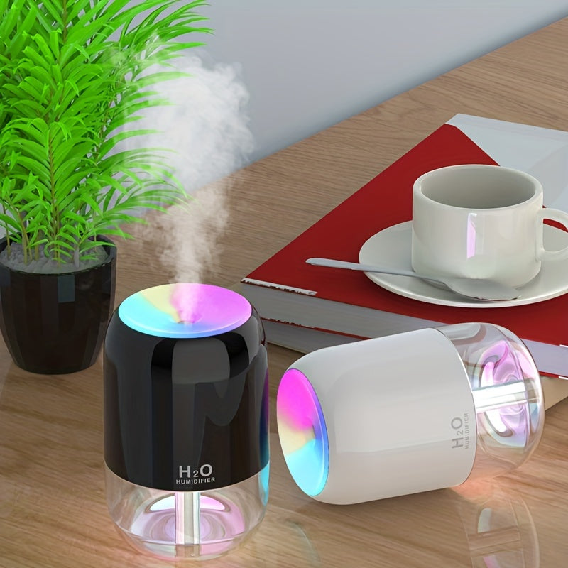 Colorful Running Light Car Humidifier Night Light for Desk Bedroom Ultrasound Air Diffuser