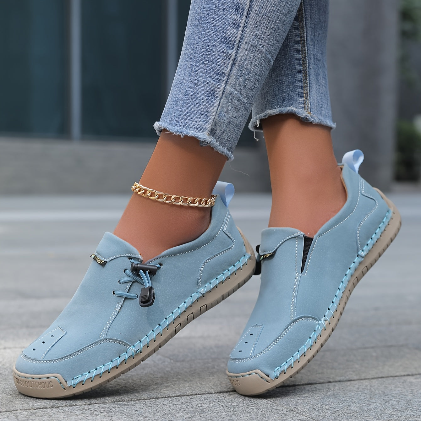Zapatos de mujer tipo mocasín sintéticos con slip-on casual y borla