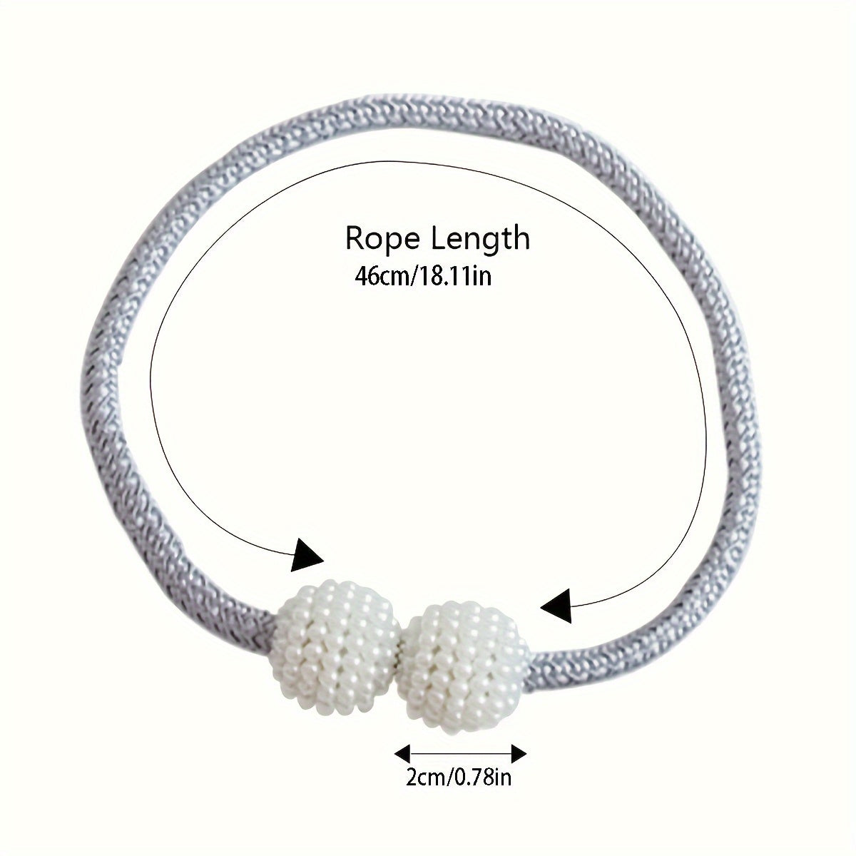 Magnetic Curtain Tiebacks 42cm Classic Design Set of Two for Living Room Bedroom Office