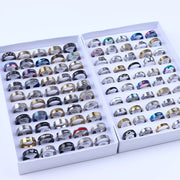 Set of 20 Stainless Steel Heart Design Fashion Rings for Men and Women