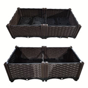 Гибкий комплект для посадки овощей в помещении или на улице, изготовленный из прочного пластика с дренажными отверстиями и подставкой для растений для балконов и садов.