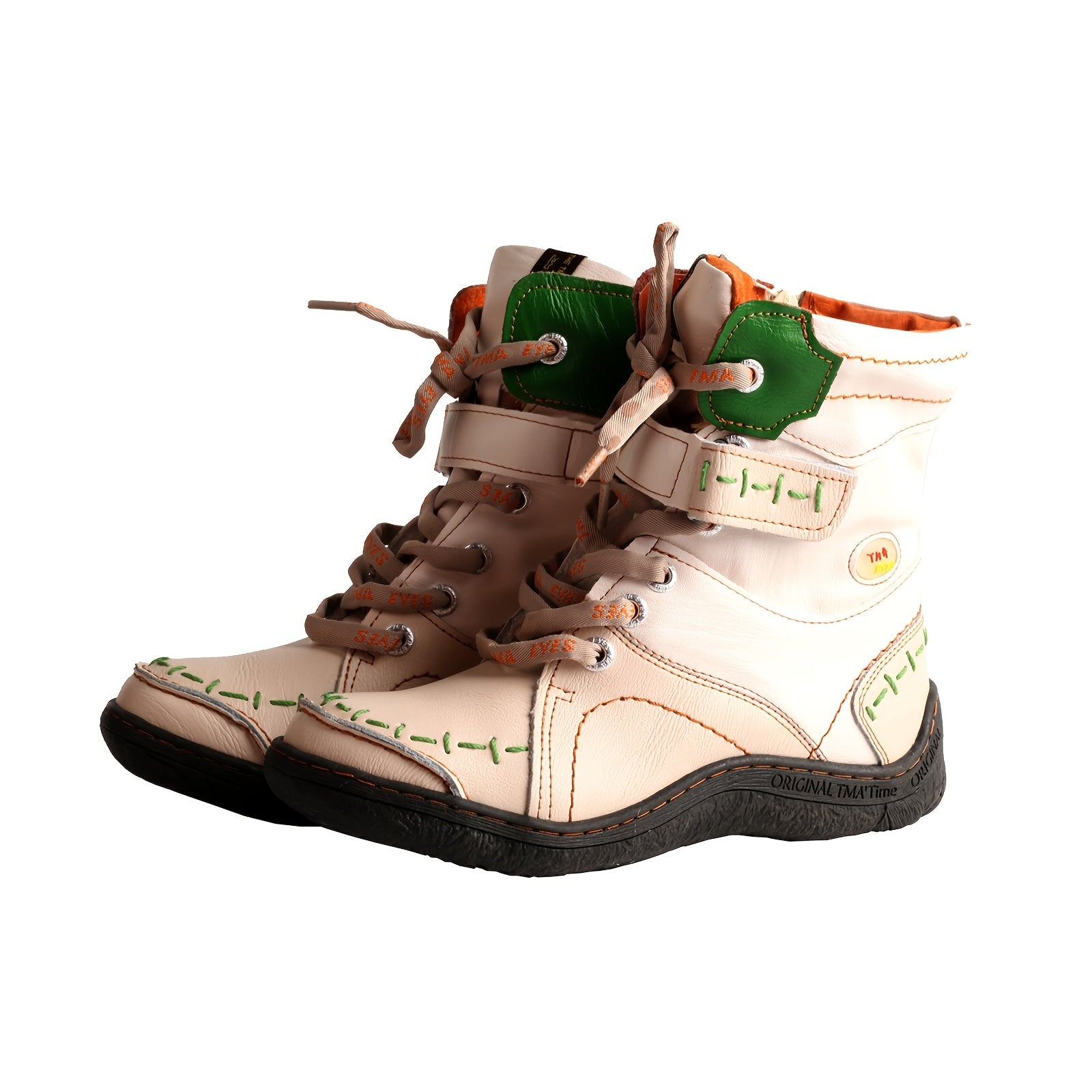 Women's Ankle Boots Lace-Up Winter Shoes Cow Leather Microfiber Sole