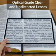 Clear PVC Magnifying Bookmark for Seniors Low Vision Full Page Magnifier